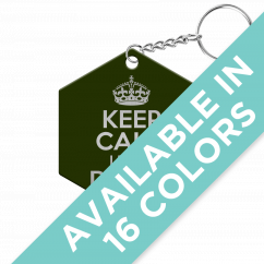 Keep Calm I Have Drugs Hexagon Keychain